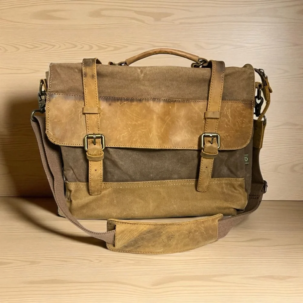 TSD Stylish Brown Leather Messenger Bag